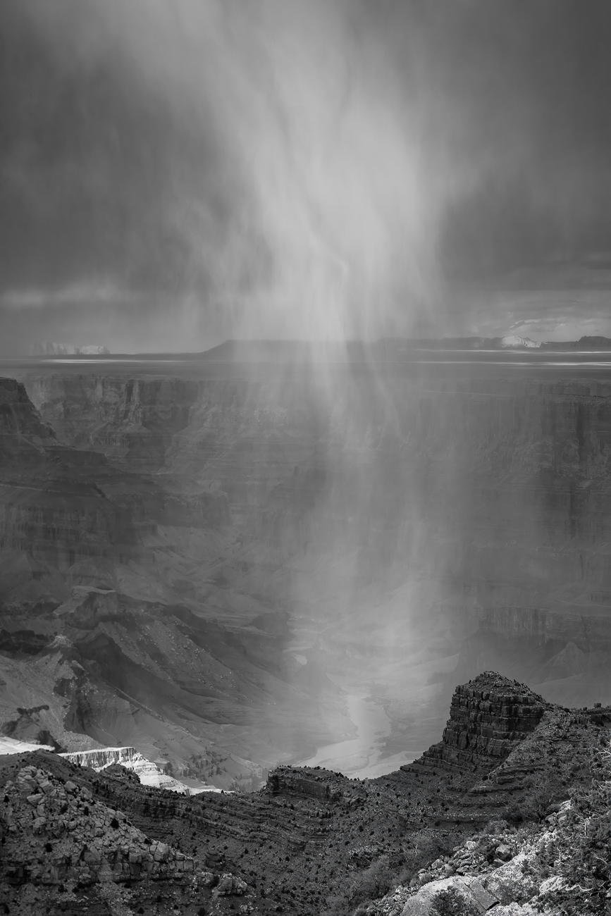 Passing summer storm over Grand Canyon