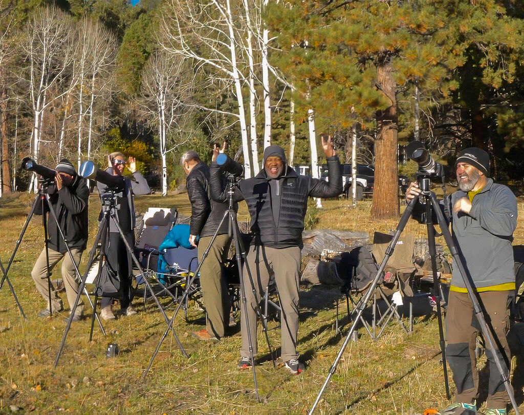 Photographers lined up during 2023 annular eclipse